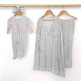Women's Long Sleeve Pajama Set - Gingham - HoneyBug 