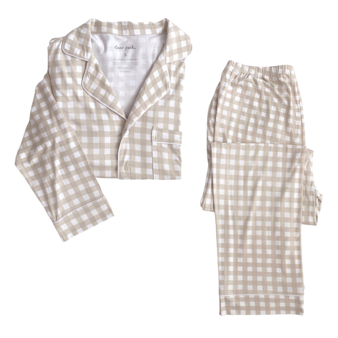 Women's Long Sleeve Pajama Set in Growing Love - HoneyBug 