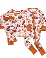 Bamboo Zip Romper | Pumpkin Spice - HoneyBug 