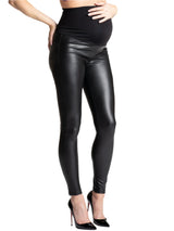 Rockstar Mamacita Leather Maternity Leggings - HoneyBug 