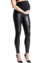 Rockstar Mamacita Moto Leather Maternity Leggings - HoneyBug 