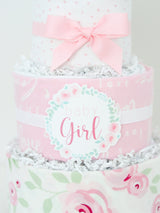 Rose Diaper Cake - HoneyBug 