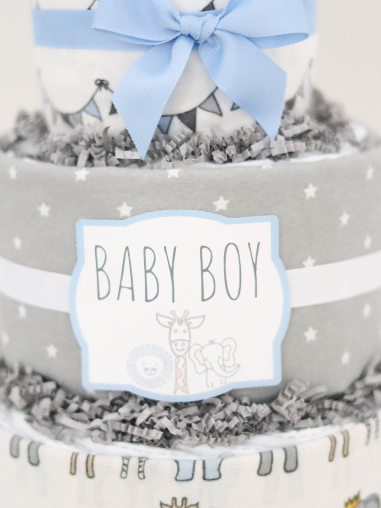 Royal Safari Diaper Cake - HoneyBug 