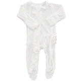 Ruffle 2 Way Zip Romper - White - HoneyBug 
