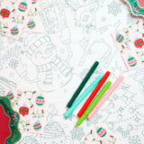 Color Me Merry Paper Tablecloth - Coloring Tablecloth