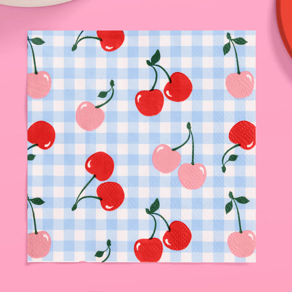 Cherry Pop Napkins - 25 Paper Napkins