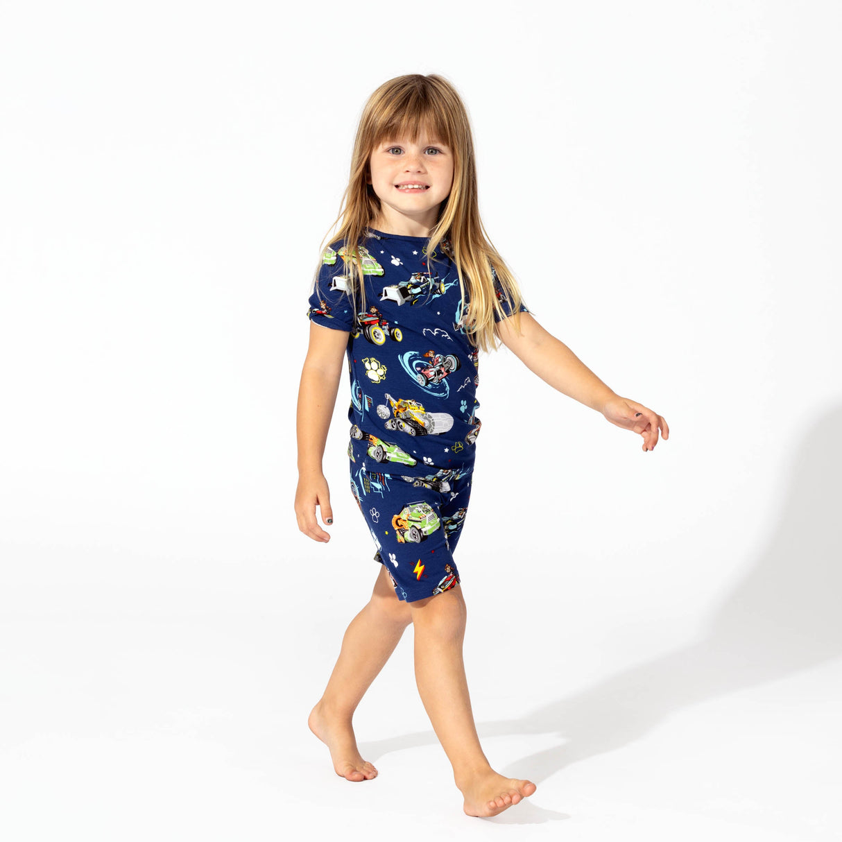 PAW Patrol: The Mighty Movie - Mighty Vehicles Bamboo Kids Pajama Short Set - HoneyBug 
