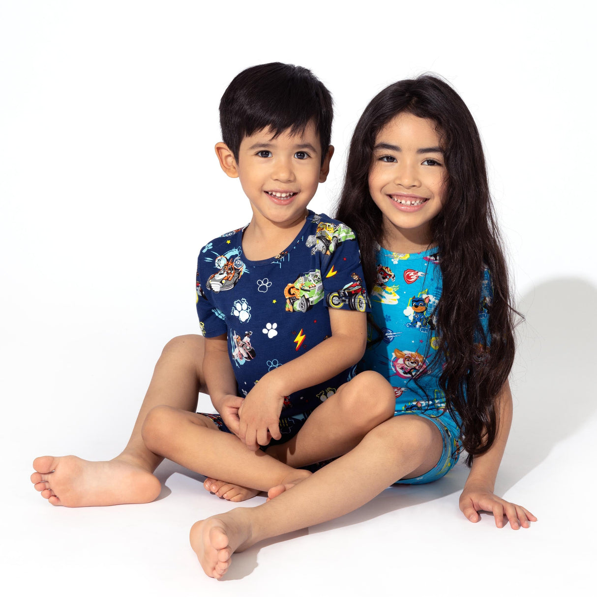 PAW Patrol: The Mighty Movie - Mighty Vehicles Bamboo Kids Pajama Short Set - HoneyBug 