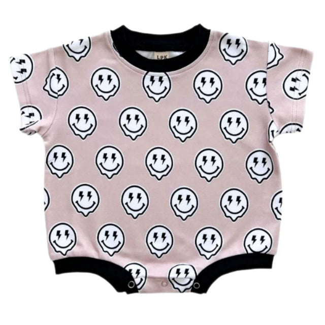 Short Sleeve Bubble Romper | Electric Drippy - HoneyBug 