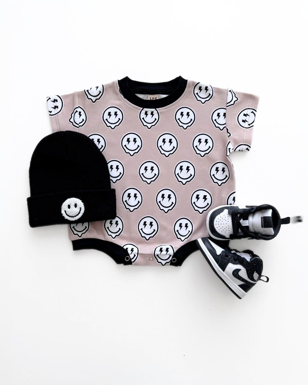 Short Sleeve Bubble Romper | Electric Drippy - HoneyBug 