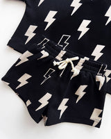 Shorts Set | Black Bolts - HoneyBug 