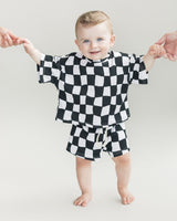 Shorts Set | Wavy Checkered - HoneyBug 