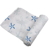 Starfish Cotton Muslin Swaddle - HoneyBug 