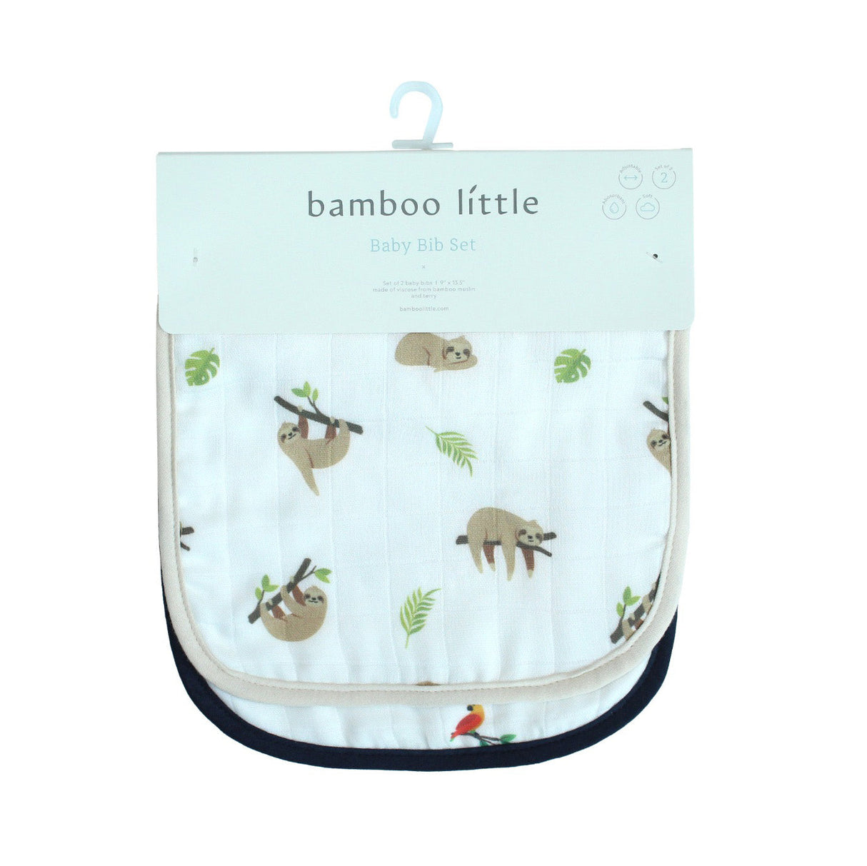 Sloth & Toucan Bib Set - HoneyBug 