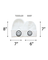 Smiley Beanie | White - HoneyBug 