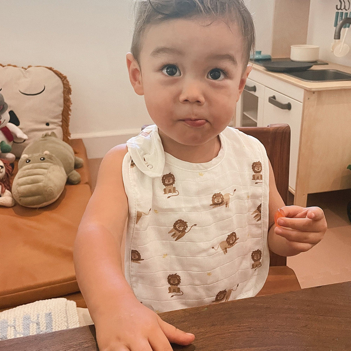 Elephant & Lion Bib Set - HoneyBug 