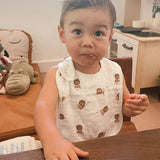 Elephant & Lion Bib Set - HoneyBug 