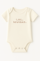 Little Brother Clay Organic Cotton Baby Bodysuit Short Sleeve - HoneyBug 