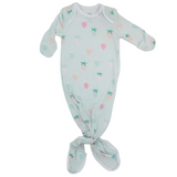 Strawberry Print Knotted Gown 0-3 months - HoneyBug 