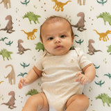 Stretch Knit Crib Sheet - Dino Pals - HoneyBug 