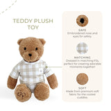 Teddy Plush Toy: Gingham - HoneyBug 