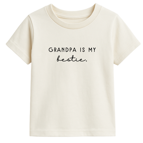 Grandpa is My Bestie Organic Cotton Kids Graphic Tee - HoneyBug 