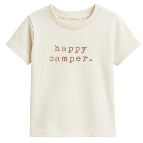 Happy Camper Clay Organic Cotton Short Sleeve Toddler T-Shirt - HoneyBug 