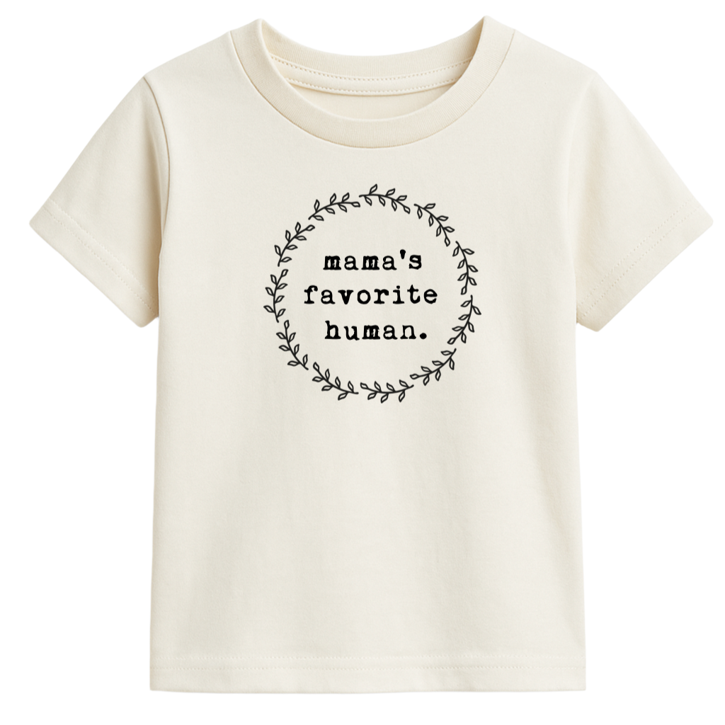 Mamas Favorite Human Organic Cotton Kids Tee Short Sleeve - HoneyBug 