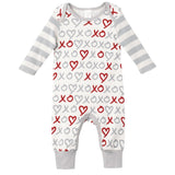 X's & O's Baby Boy Cotton Romper - HoneyBug 