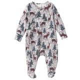 Nordic Pines Bamboo Zipper Romper - HoneyBug 