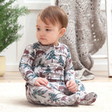 Nordic Pines Bamboo Zipper Romper - HoneyBug 