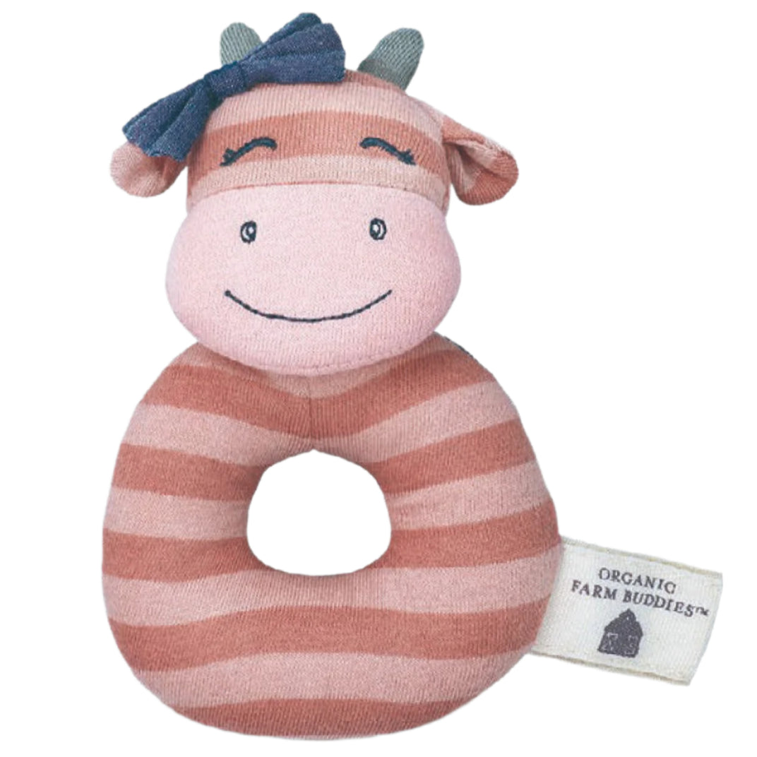 Miss Moo - Teething Rattle - HoneyBug 