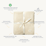 Organic Knit Throw Blanket - Vanilla