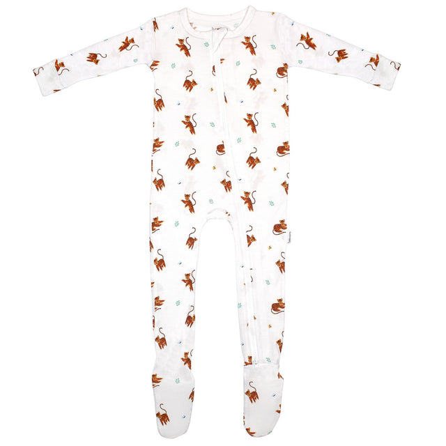 Tiger Zippered Footie - HoneyBug 