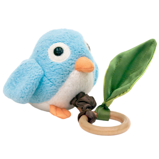 Crawling Critter Teething Toy - Blue Birdy - HoneyBug 