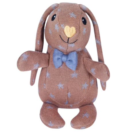 Knit Patterned Bunny Plush - Duke - HoneyBug 