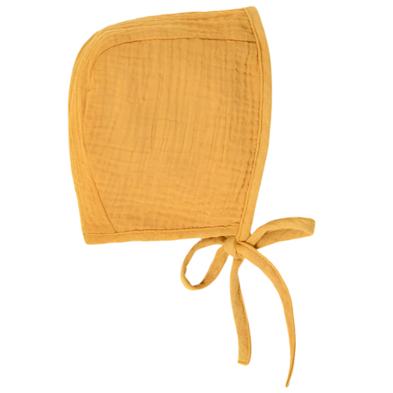 Muslin Bonnet - Mustard - HoneyBug 