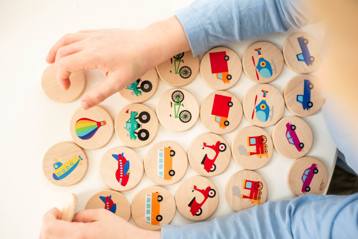 Transportation Matching Tiles - HoneyBug 