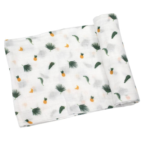 Tropical Palms Swaddle - HoneyBug 