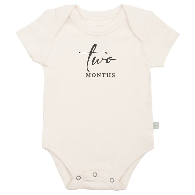 graphic bodysuit | two months milestone charcoal - HoneyBug 
