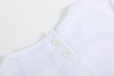 White Cotton Layering Girls Shirt