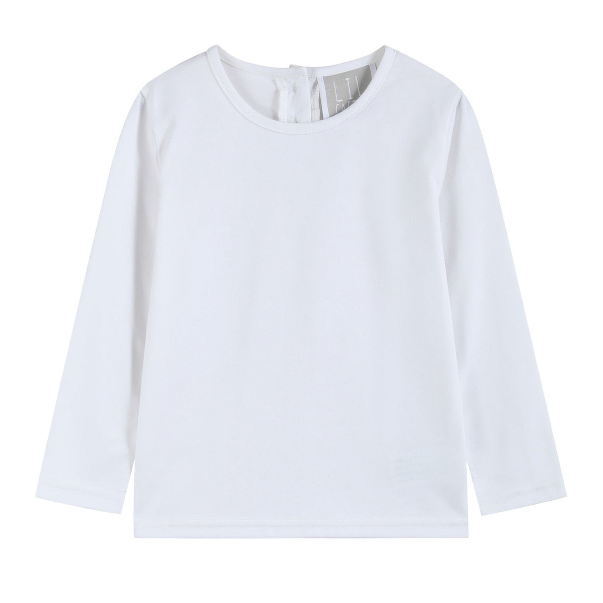 White Cotton Layering Girls Shirt