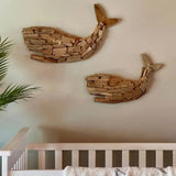 Wooden Whale Wall Art