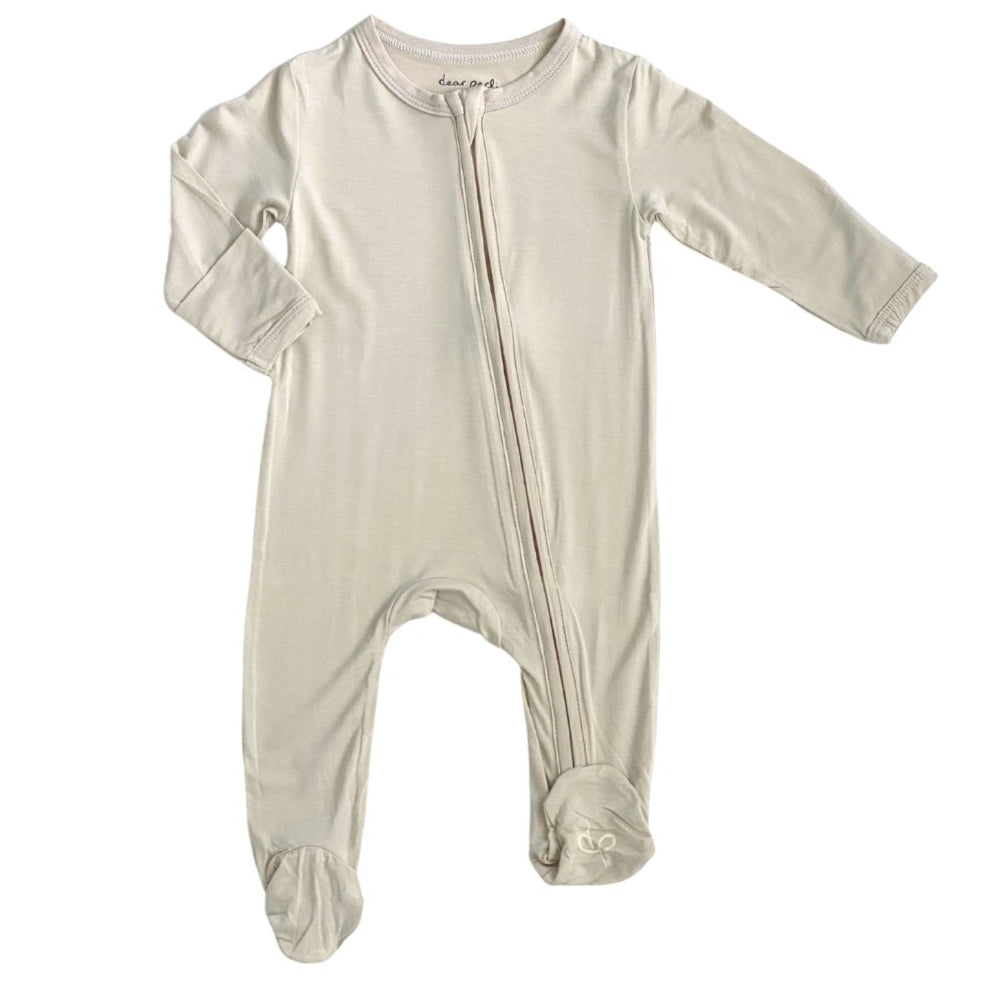Zippered Footie - Oat - HoneyBug 