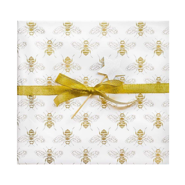 Gold & White Bee Paper - HoneyBug 