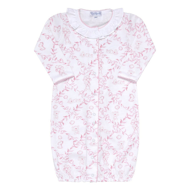 Pink Bears Trellace Baby Converter Gown - HoneyBug 