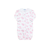 Pink Toile Baby Converter Gown - HoneyBug 