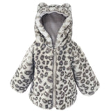 Leopard Faux Fur Hooded Baby Coat 12 To 18M - HoneyBug 