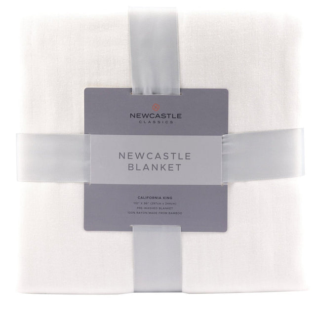 Pristine White Oversized Queen Bamboo Bed Blanket - HoneyBug 