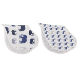 In The Wild Elephant Cotton Burp Cloth Bib 2PK - HoneyBug 